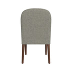 Chaise de salle à manger capitonnée à dossier arrondi, assise à ressorts sinueux, cadre en bois dur, 49,5 cm L x 91,4 cm H