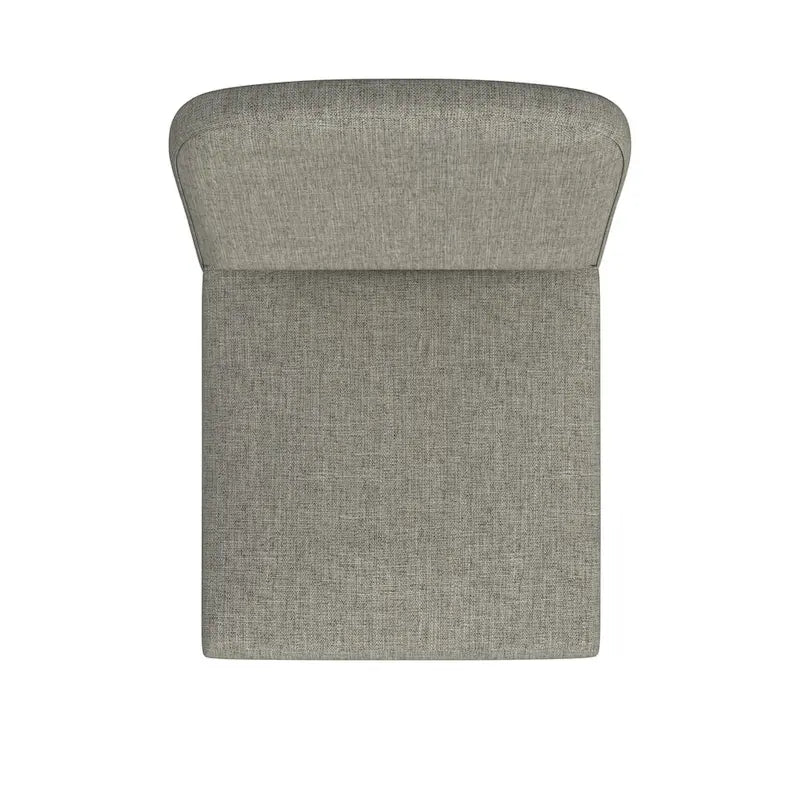 Chaise de salle à manger capitonnée à dossier arrondi, assise à ressorts sinueux, cadre en bois dur, 49,5 cm L x 91,4 cm H
