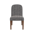 Chaise de salle à manger capitonnée à dossier arrondi, assise à ressorts sinueux, cadre en bois dur, 49,5 cm L x 91,4 cm H
