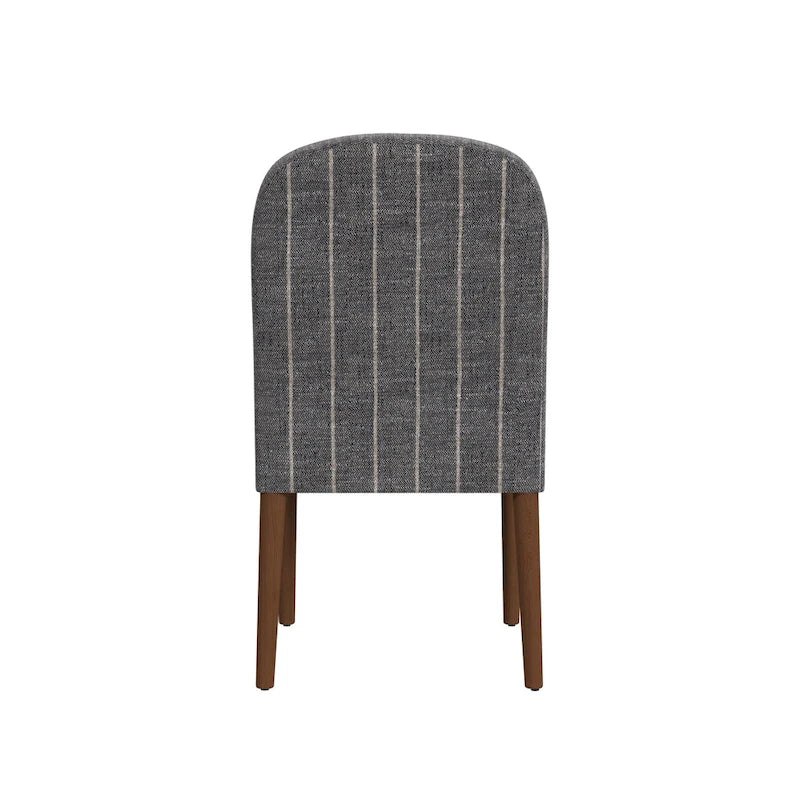 Chaise de salle à manger capitonnée à dossier arrondi, assise à ressorts sinueux, cadre en bois dur, 49,5 cm L x 91,4 cm H