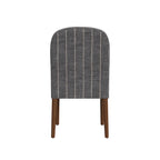 Chaise de salle à manger capitonnée à dossier arrondi, assise à ressorts sinueux, cadre en bois dur, 49,5 cm L x 91,4 cm H