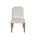 Chaise de salle à manger capitonnée à dossier arrondi, assise à ressorts sinueux, cadre en bois dur, 49,5 cm L x 91,4 cm H