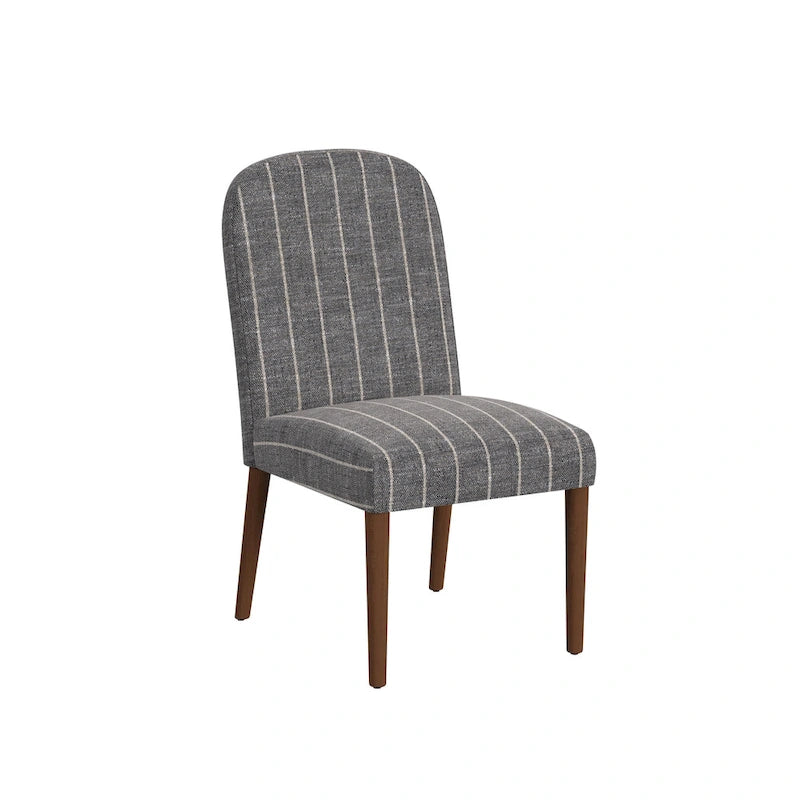 Chaise de salle à manger capitonnée à dossier arrondi, assise à ressorts sinueux, cadre en bois dur, 49,5 cm L x 91,4 cm H