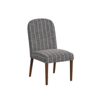 Chaise de salle à manger capitonnée à dossier arrondi, assise à ressorts sinueux, cadre en bois dur, 49,5 cm L x 91,4 cm H