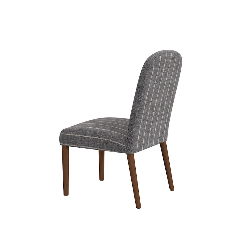 Chaise de salle à manger capitonnée à dossier arrondi, assise à ressorts sinueux, cadre en bois dur, 49,5 cm L x 91,4 cm H
