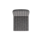 Chaise de salle à manger capitonnée à dossier arrondi, assise à ressorts sinueux, cadre en bois dur, 49,5 cm L x 91,4 cm H