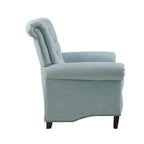 Fauteuil inclinable à pousser, 3 positions, mousse haute densité, dossier capitonné et garniture cloutée bronze, 136 kg