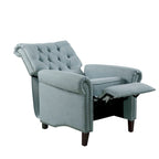 Fauteuil inclinable à pousser, 3 positions, mousse haute densité, dossier capitonné et garniture cloutée bronze, 136 kg