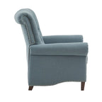 Fauteuil inclinable à pousser, 3 positions, mousse haute densité, dossier capitonné et garniture cloutée bronze, 136 kg