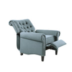 Fauteuil inclinable à pousser, 3 positions, mousse haute densité, dossier capitonné et garniture cloutée bronze, 136 kg