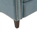 Fauteuil inclinable à pousser, 3 positions, mousse haute densité, dossier capitonné et garniture cloutée bronze, 136 kg
