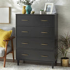Commode quatre tiroirs, style médiéval-moderne