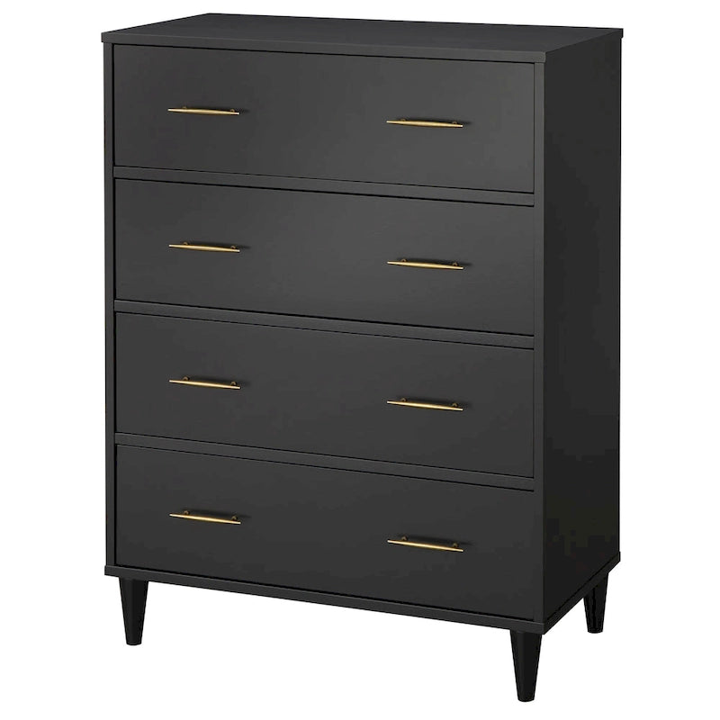 Commode quatre tiroirs, style médiéval-moderne