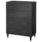 Commode quatre tiroirs, style médiéval-moderne