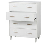 Commode quatre tiroirs, style médiéval-moderne