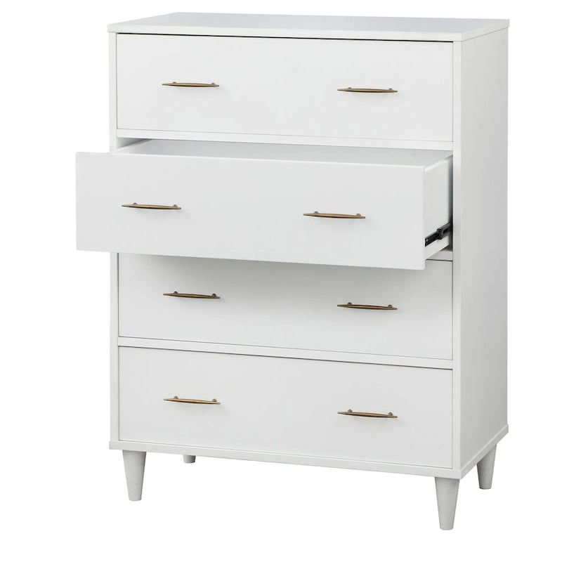 Commode quatre tiroirs, style médiéval-moderne