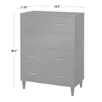 Commode quatre tiroirs, style médiéval-moderne