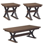 Ensemble de 3 tables basses Sonoma Road en bois vieilli et métal