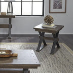 Ensemble de 3 tables basses Sonoma Road en bois vieilli et métal
