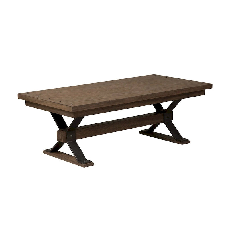 Ensemble de 3 tables basses Sonoma Road en bois vieilli et métal