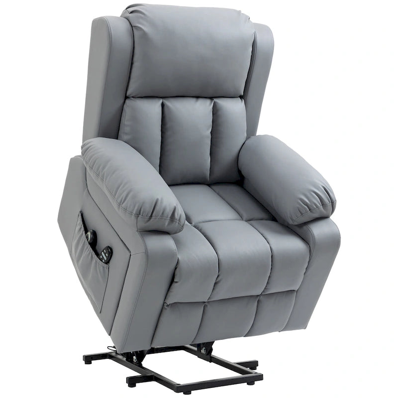 Fauteuil inclinable électrique réglable en hauteur en cuir PU