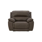 Fauteuil inclinable motorisé zéro-mur, commande à effleurement, port USB, appuie-tête réglable, similicuir chocolat