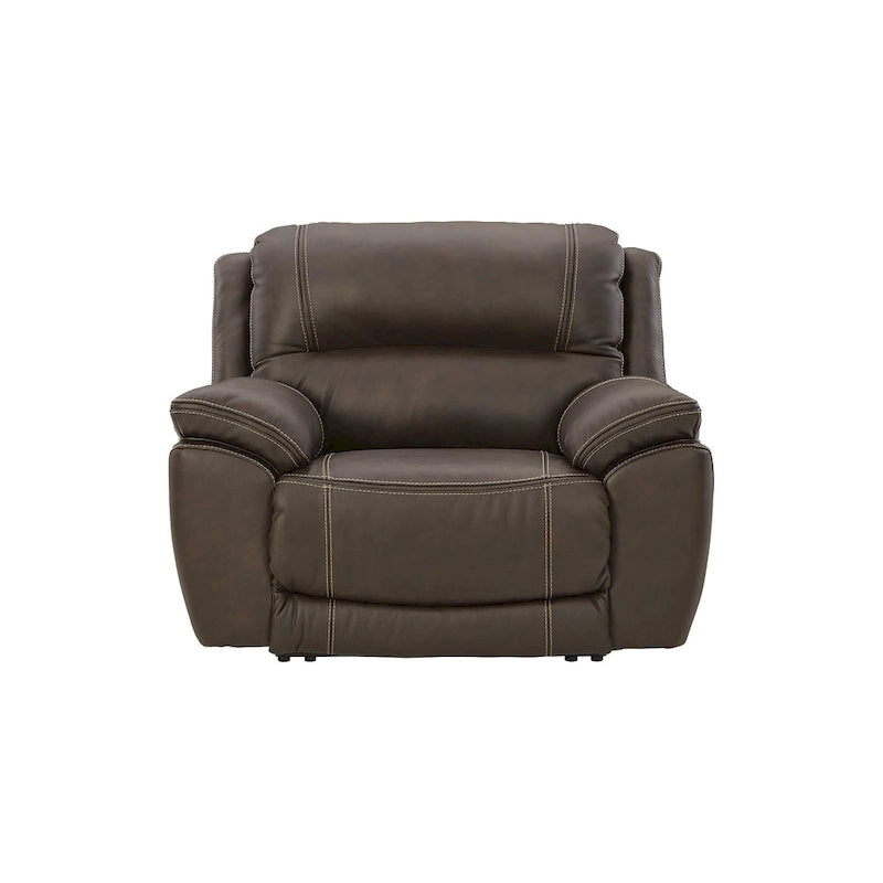 Fauteuil inclinable motorisé zéro-mur, commande à effleurement, port USB, appuie-tête réglable, similicuir chocolat