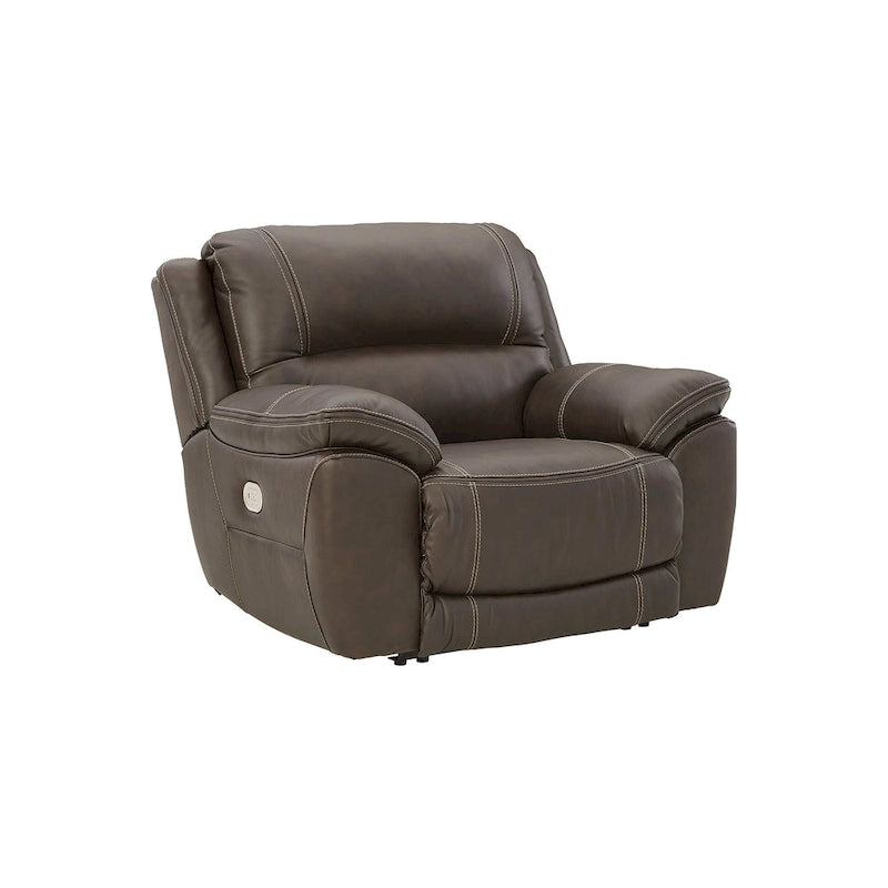 Fauteuil inclinable motorisé zéro-mur, commande à effleurement, port USB, appuie-tête réglable, similicuir chocolat