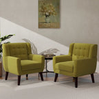 Fauteuil d'appoint moderne en velours, lot de 2