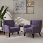 Fauteuil d'appoint moderne en velours, lot de 2