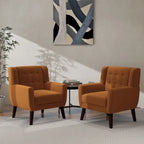 Fauteuil d'appoint moderne en velours, lot de 2