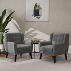 Fauteuil d'appoint moderne en velours, lot de 2