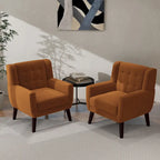 Fauteuil d'appoint moderne en velours, lot de 2