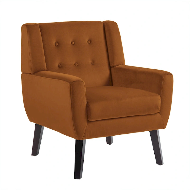 Fauteuil d'appoint moderne en velours, lot de 2