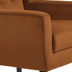 Fauteuil d'appoint moderne en velours, lot de 2