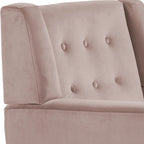 Fauteuil d'appoint moderne en velours, lot de 2