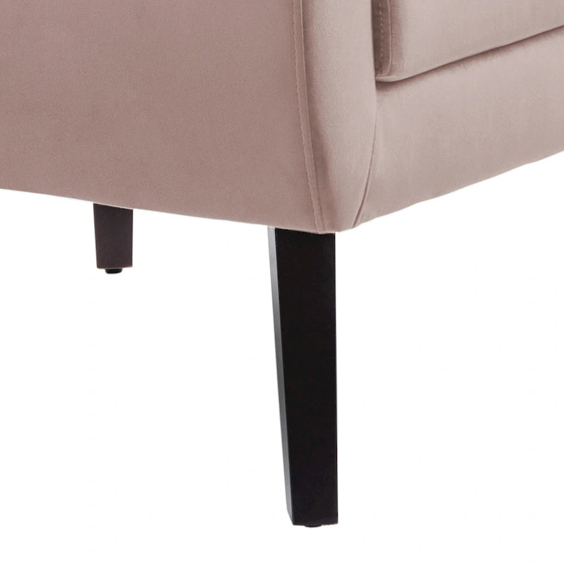 Fauteuil d'appoint moderne en velours, lot de 2