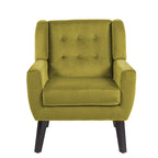 Fauteuil d'appoint moderne en velours, lot de 2