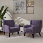 Fauteuil d'appoint moderne en velours, lot de 2