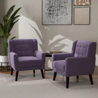 Fauteuil d'appoint moderne en velours, lot de 2