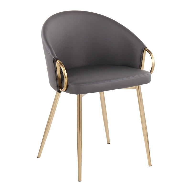 Silver Orchid Battista Chaise Rembourrée Glam Dorée - N/A