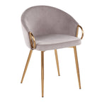 Silver Orchid Battista Chaise Rembourrée Glam Dorée - N/A
