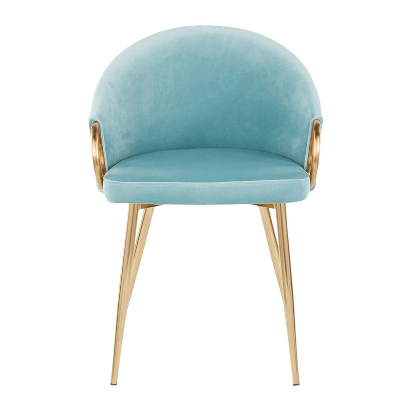 Silver Orchid Battista Chaise Rembourrée Glam Dorée - N/A