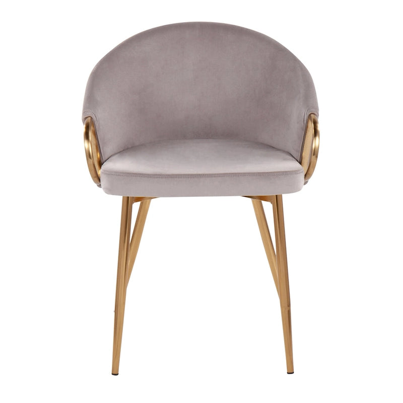 Silver Orchid Battista Chaise Rembourrée Glam Dorée - N/A