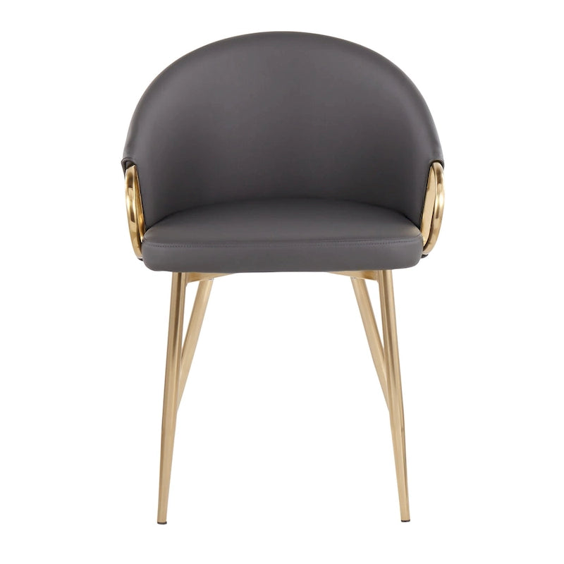 Silver Orchid Battista Chaise Rembourrée Glam Dorée - N/A
