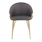 Silver Orchid Battista Chaise Rembourrée Glam Dorée - N/A