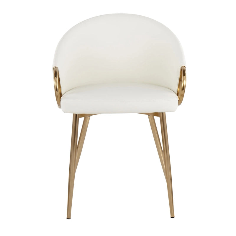 Silver Orchid Battista Chaise Rembourrée Glam Dorée - N/A