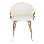 Silver Orchid Battista Chaise Rembourrée Glam Dorée - N/A