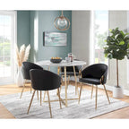 Silver Orchid Battista Chaise Rembourrée Glam Dorée - N/A