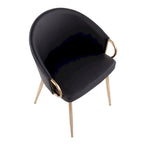 Silver Orchid Battista Chaise Rembourrée Glam Dorée - N/A